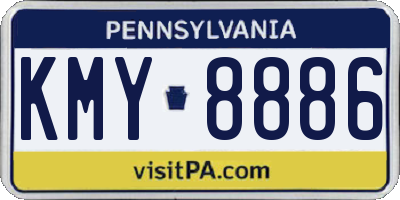 PA license plate KMY8886