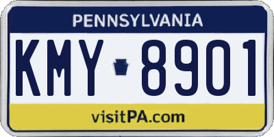 PA license plate KMY8901