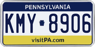 PA license plate KMY8906