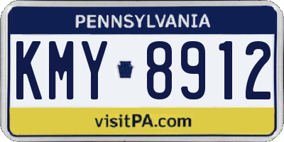 PA license plate KMY8912