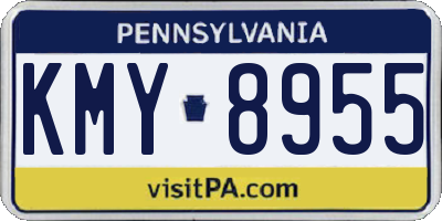 PA license plate KMY8955