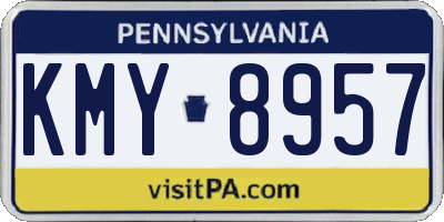 PA license plate KMY8957