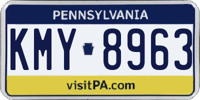 PA license plate KMY8963