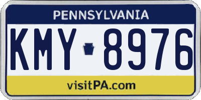 PA license plate KMY8976