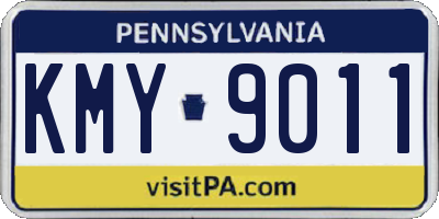 PA license plate KMY9011