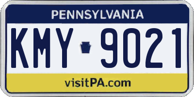 PA license plate KMY9021