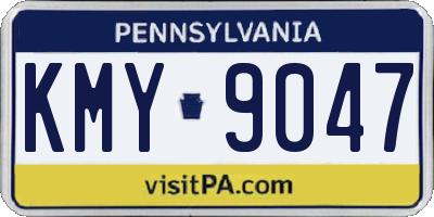 PA license plate KMY9047
