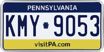 PA license plate KMY9053