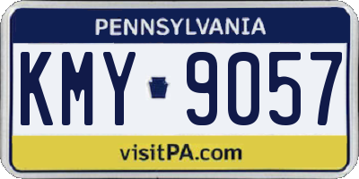 PA license plate KMY9057