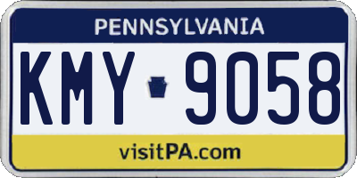 PA license plate KMY9058