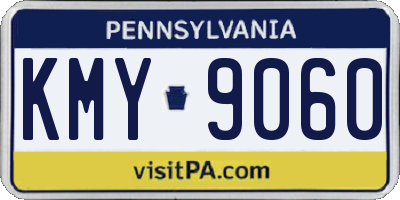 PA license plate KMY9060