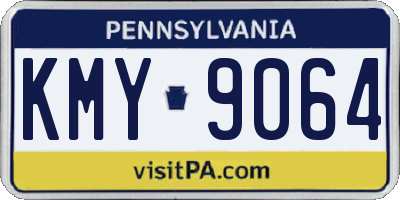 PA license plate KMY9064