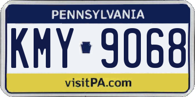 PA license plate KMY9068