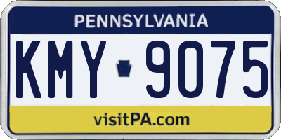 PA license plate KMY9075