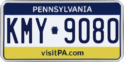 PA license plate KMY9080