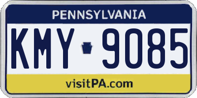 PA license plate KMY9085