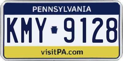 PA license plate KMY9128