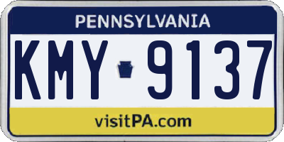 PA license plate KMY9137