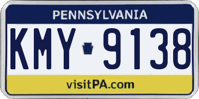 PA license plate KMY9138