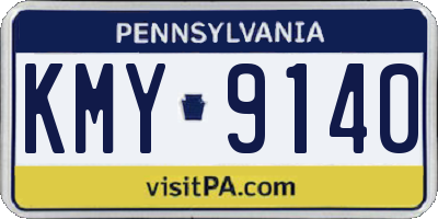 PA license plate KMY9140