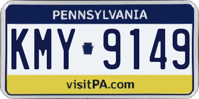 PA license plate KMY9149