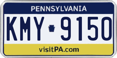 PA license plate KMY9150