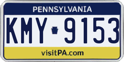 PA license plate KMY9153