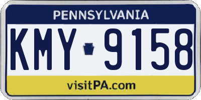 PA license plate KMY9158