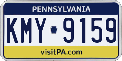 PA license plate KMY9159