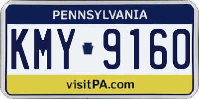 PA license plate KMY9160