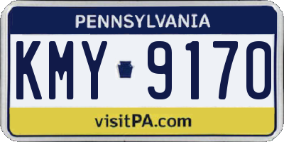 PA license plate KMY9170