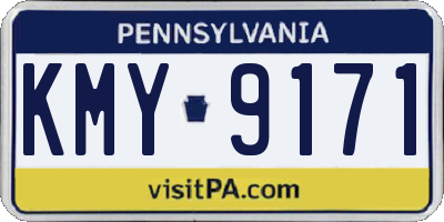 PA license plate KMY9171