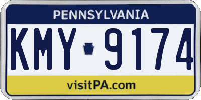 PA license plate KMY9174