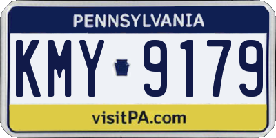 PA license plate KMY9179