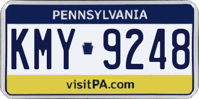 PA license plate KMY9248