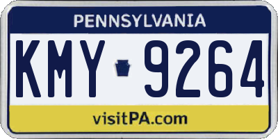 PA license plate KMY9264