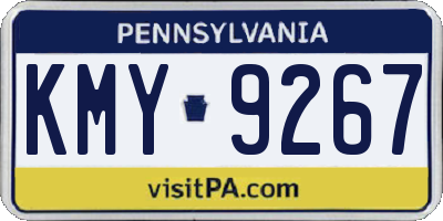 PA license plate KMY9267