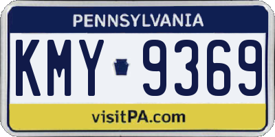 PA license plate KMY9369
