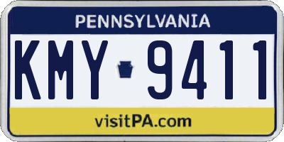 PA license plate KMY9411