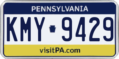 PA license plate KMY9429
