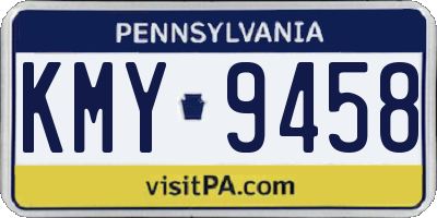 PA license plate KMY9458