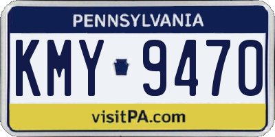 PA license plate KMY9470