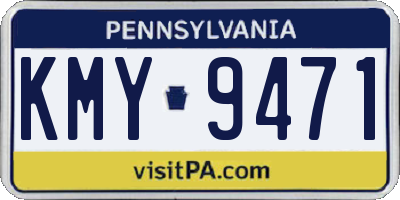PA license plate KMY9471