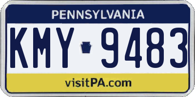 PA license plate KMY9483