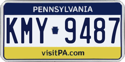 PA license plate KMY9487