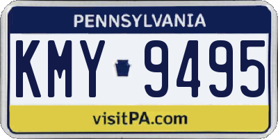 PA license plate KMY9495