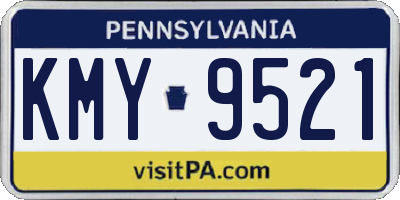 PA license plate KMY9521