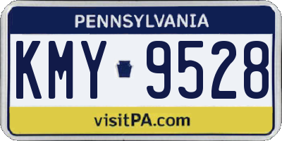 PA license plate KMY9528
