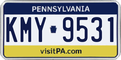 PA license plate KMY9531