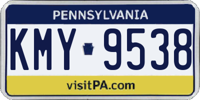 PA license plate KMY9538